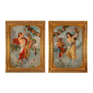 Pair of allegorical oil paintings