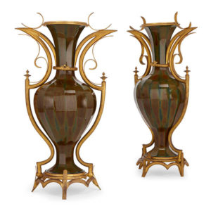 Pair ormolu mounted